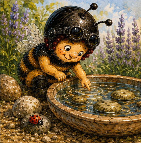 Insektentränke Schale mit Biene Loira
