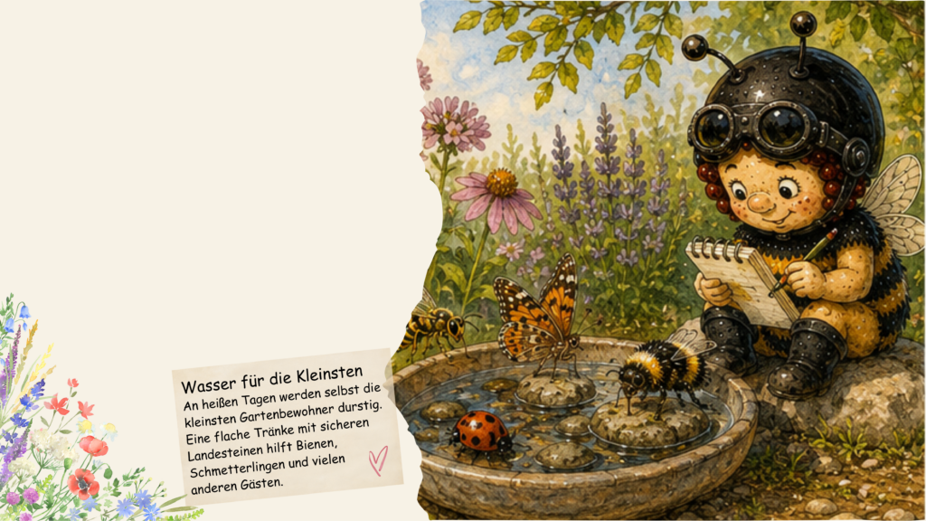 Welche Tiere nutzen
eine Insektentränke im Naturgarten