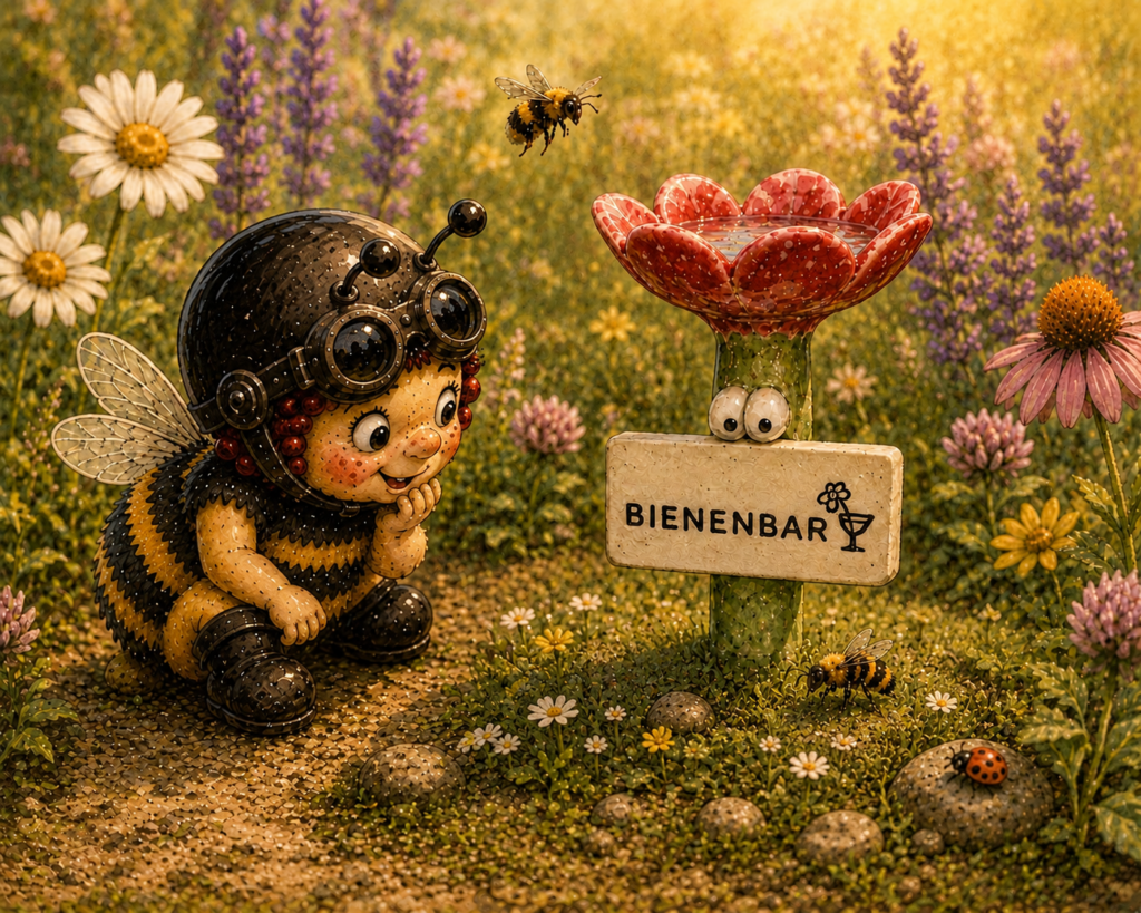 Biene Loira mit Bienenbar Insektentränke