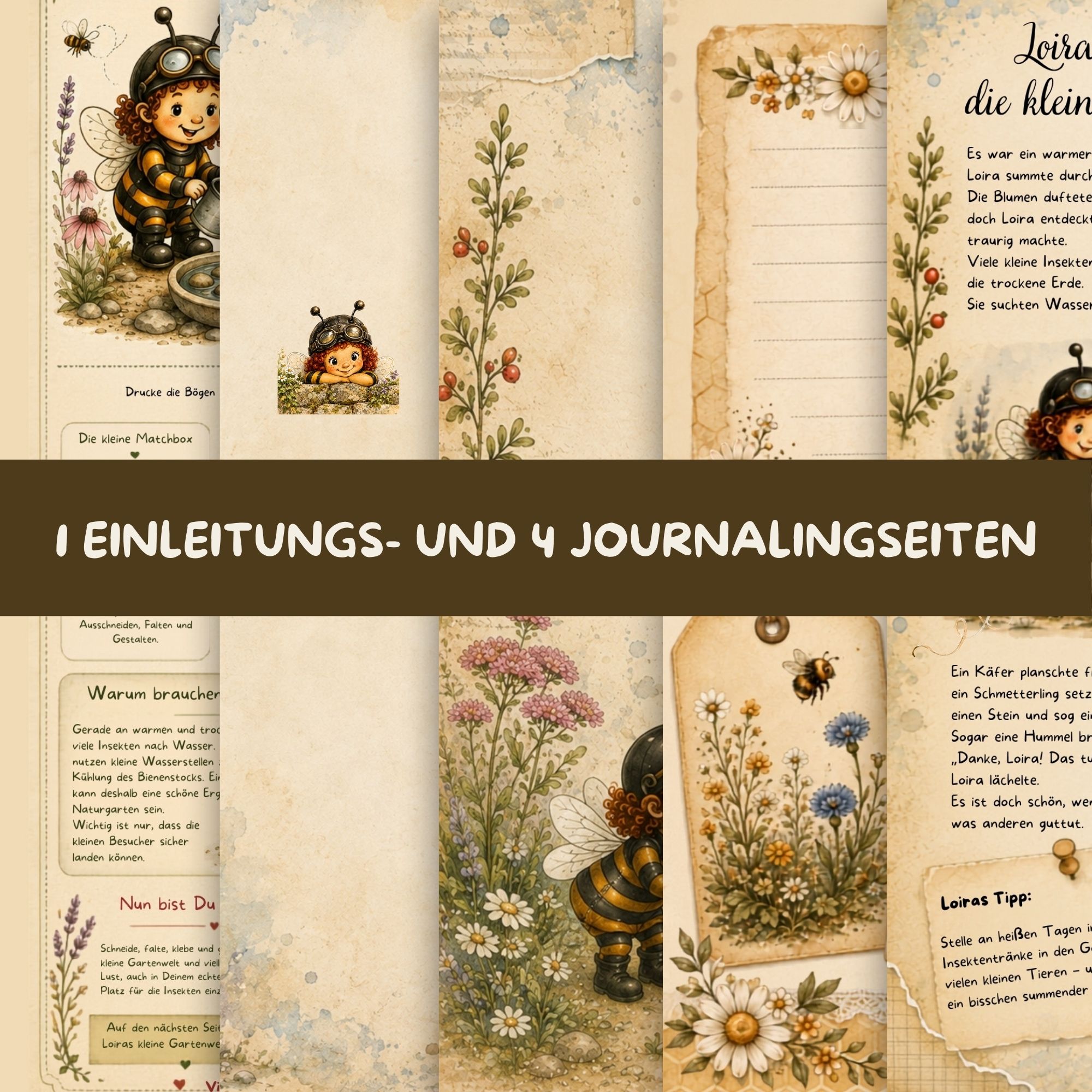 digitales Bastelset Matchbox Loira schenkt Wasser
