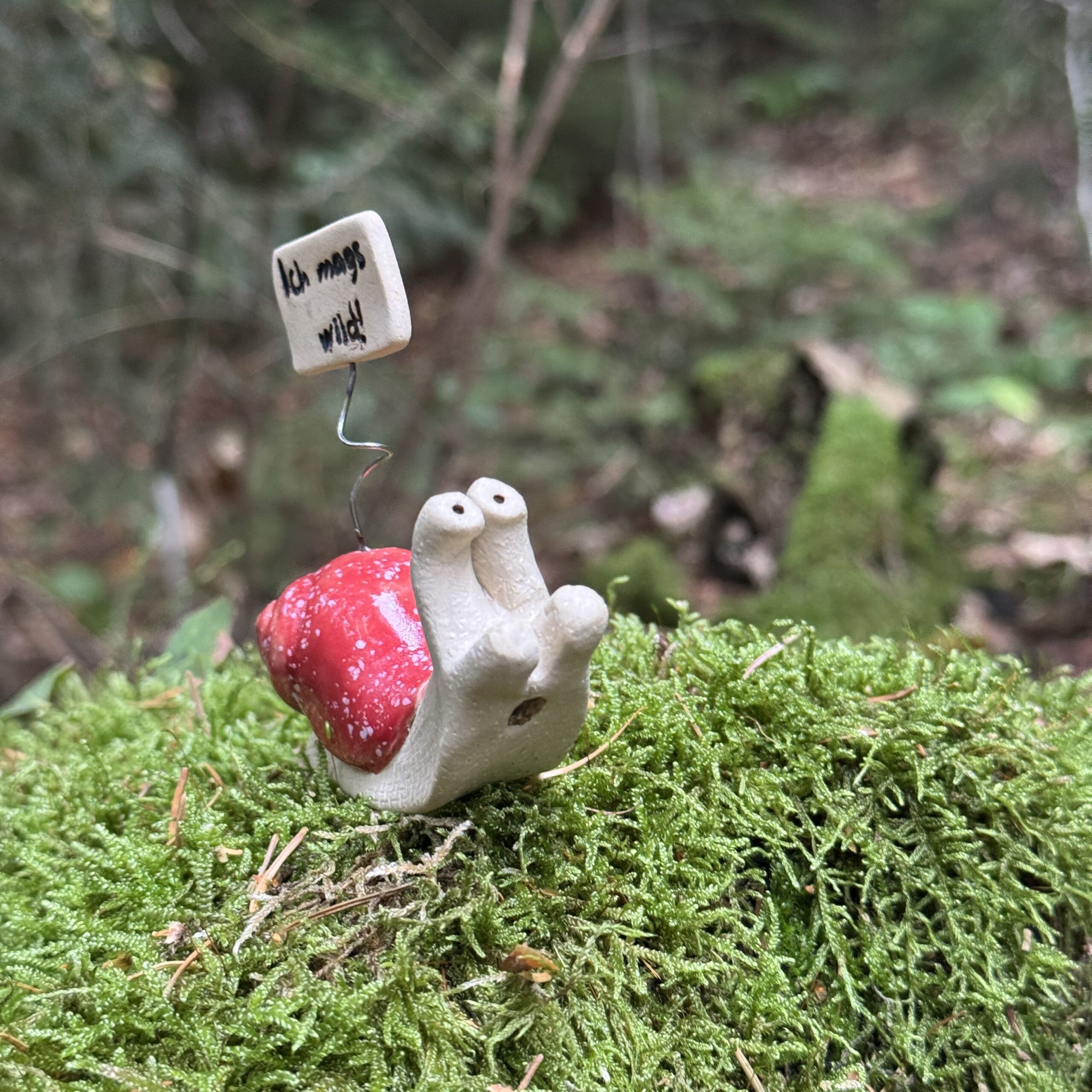 Freche Gartenschnecken mit Sprüchen aus Keramik – Bild 6