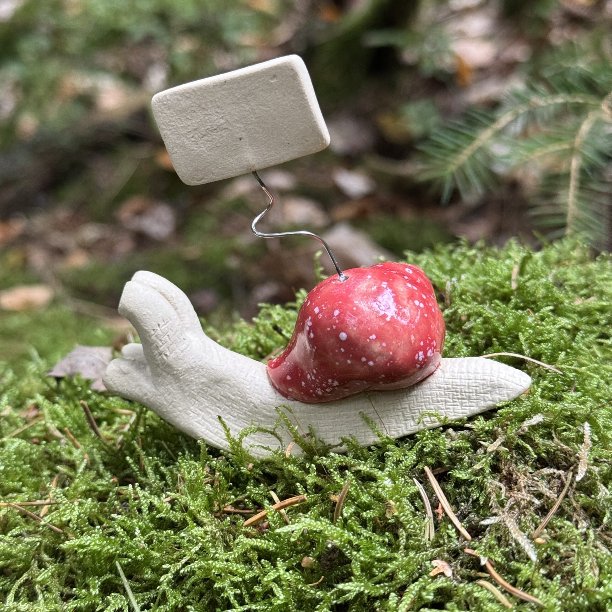 Freche Gartenschnecken mit Sprüchen aus Keramik – Bild 7